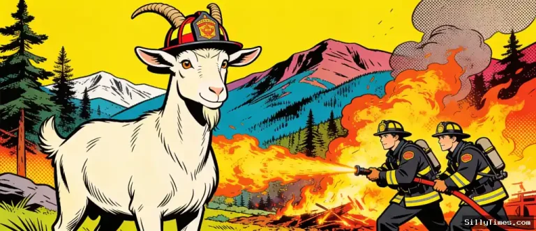 Goat Refuses to Kid Around, Joins Wildfire Crew