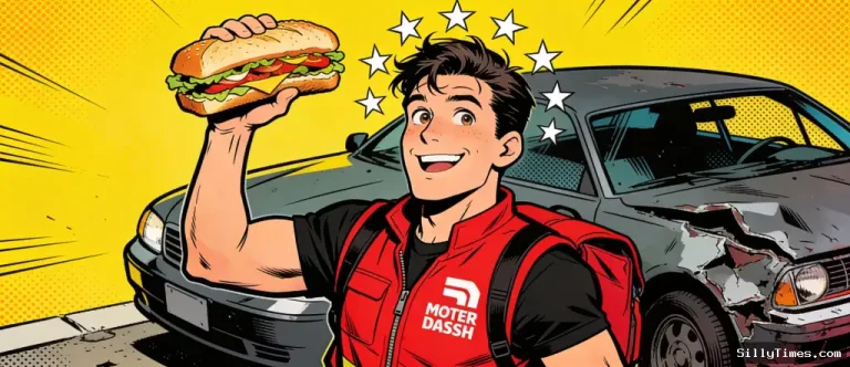 Hit By a Car? Sandwich Still Delivers On Time